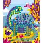 Jeu créatif - Tableaux mosaïques - Dinosaures - 8 modèles + mosaïques en mousse - Janod