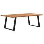 vidaXL Table à manger marron clair bois de chêne massif rectangulaire