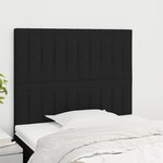 vidaXL Tête de lit Noir 90x5x118/128 cm Tissu