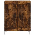 vidaXL Buffet haut Chêne fumé 69 5x34x180 cm Bois d'ingénierie