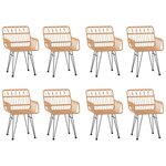 vidaXL Ensemble à manger de jardin 9 Pièces Résine tressée