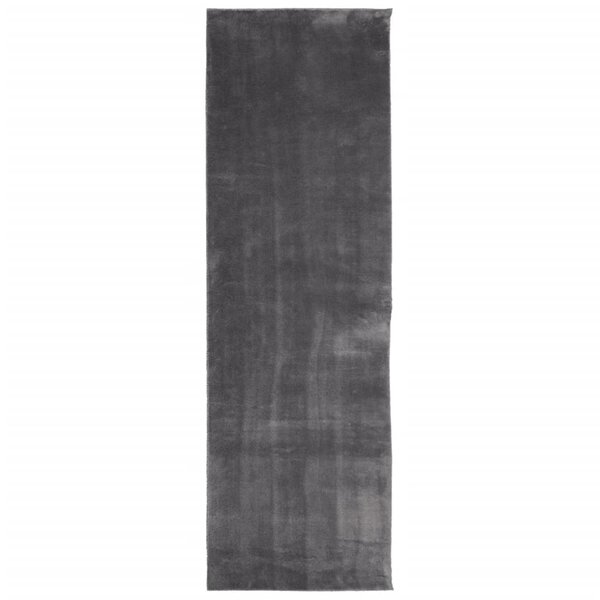 vidaXL Tapis HUARTE à poils courts doux et lavable anthracite 80x250cm