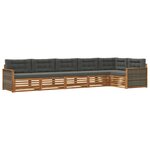 vidaXL Ensemble de canapés d'extérieur 6 Pièces Naturel et Anthracite