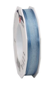 Organza marseille 25-m-rouleau 15 mm  bleu ciel