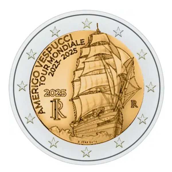 2 euros commémorative Italie 2025 - Amerigo Vespucci.