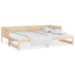 vidaXL Lit coulissant sans matelas bois de pin solide 2x(80x200) cm