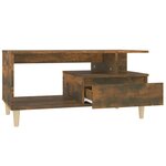 vidaXL Table basse Chêne fumé 90x49x45 cm Bois d'ingénierie