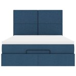 VidaXL Cadre de lit ottoman avec matelas bleu 140x200 cm tissu