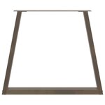 vidaXL Pieds de table à manger en forme de V 3 pièces Acier naturel 70 x (72-73 3) cm