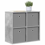 vidaXL Buffet Gris béton 59 5 x 27 x 57 cm