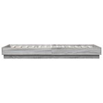 vidaXL Cadre de lit sonoma gris 100x200 cm bois d'ingénierie
