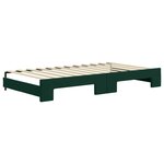 vidaXL Lit de jour et gigogne et matelas vert foncé 100x200 cm velours