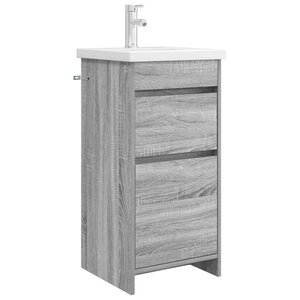 vidaXL Meuble de salle de bain avec évier Sonoma gris
