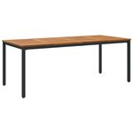 vidaXL Ensemble de Salle à Manger de Jardin de 9 Pièces Noir Poly Rattan Acacia
