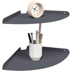 vidaXL Étagère flottante avec étagère 2 Pièces Anthracite 30 x 30 x 2 cm