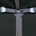vidaXL Toile de toit de belvédère 2 niveaux 310 g/m² 4x3 m Noir