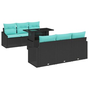 vidaXL Ensemble de canapé de jardin 7 pc 6-Nombre de places
