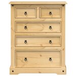 vidaXL Commode Corona 92x48x114 cm bois massif de pin