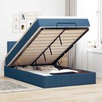 vidaXL Lit ottoman avec matelas bleu 120x200 cm tissu