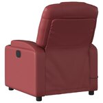 vidaXL Fauteuil de massage inclinable Rouge bordeaux Similicuir
