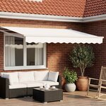 vidaXL Auvent rétractable électrique Blanc 3 5 x 2 5 m