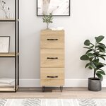 vidaXL Buffet Chêne sonoma 34 5x34x90 cm Bois d'ingénierie