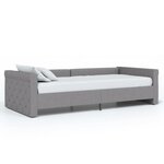 vidaXL Lit avec éclairage USB Gris clair Tissu 90x200 cm