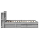 vidaXL Cadre de lit avec rangement Sonoma gris 80 x 200 cm
