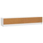 vidaXL Meuble TV Blanc brillant 147 x 34 5 x 27 cm Bois d'ingénierie