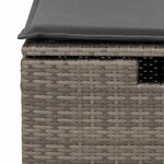 vidaXL Salon de jardin 4 Pièces avec coussins gris résine tressée