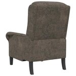 vidaXL fauteuil Gris foncé 76 x 94 x 102 cm Simili cuir