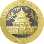Pièce de monnaie en Argent 10 Yuan g 30 Millésime 2026 PANDA