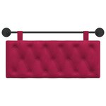 vidaXL Tête de lit suspendue Avec lumière LED Bordeaux Velours