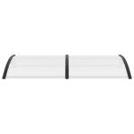vidaXL Auvent de porte Noir 200 x 100 cm PC