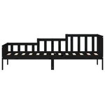 vidaXL Lit de jour sans matelas noir 90x190 cm bois de pin massif