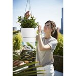 ELHO Pot de fleurs a suspendre Greenville 24 - Extérieur - Ø 23,9 x H 20,3 cm - Blanc