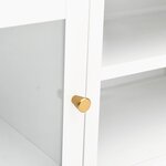 vidaXL Meuble TV Blanc 90x30x44 cm Acier et verre