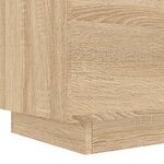 vidaXL Armoire de chevet avec lumières LED chêne sonoma