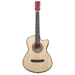 vidaXL Guitare acoustique pan coupé western avec 6 cordes 38" tilleul