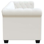 vidaXL Canapé Chesterfield à 2 places cuir synthétique blanc
