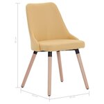 vidaXL Chaises à manger lot de 2 jaune tissu