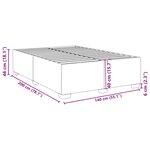 vidaXL Cadre de lit sans matelas marron foncé 140x200 cm tissu