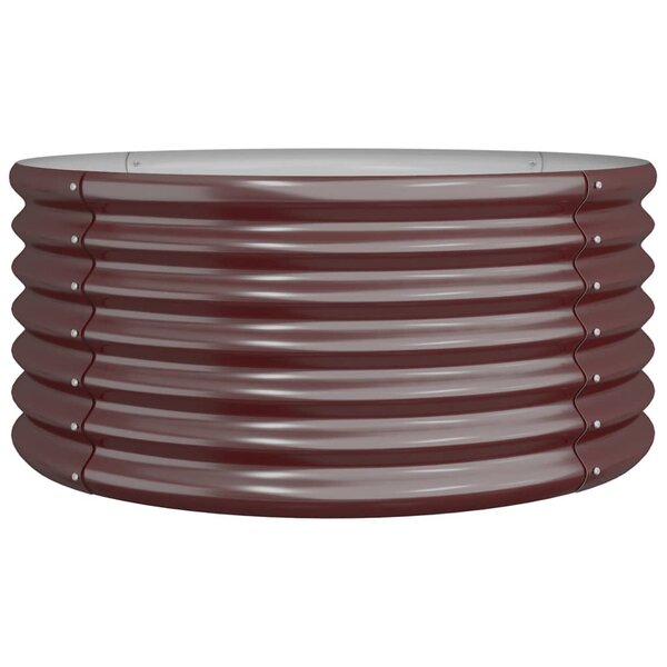 vidaXL Jardinière de jardin Acier galvanisé 80x80x36 cm Marron