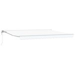 vidaXL Auvent rétractable électrique Blanc 4 5 × 3 5 m