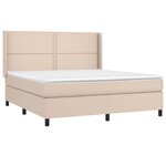 vidaXL Sommier à lattes de lit matelas LED Cappuccino 180x200 cm