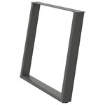 vidaXL Pieds de table à manger en U 2 pièces Anthracite 100 x (72-73) cm Acier