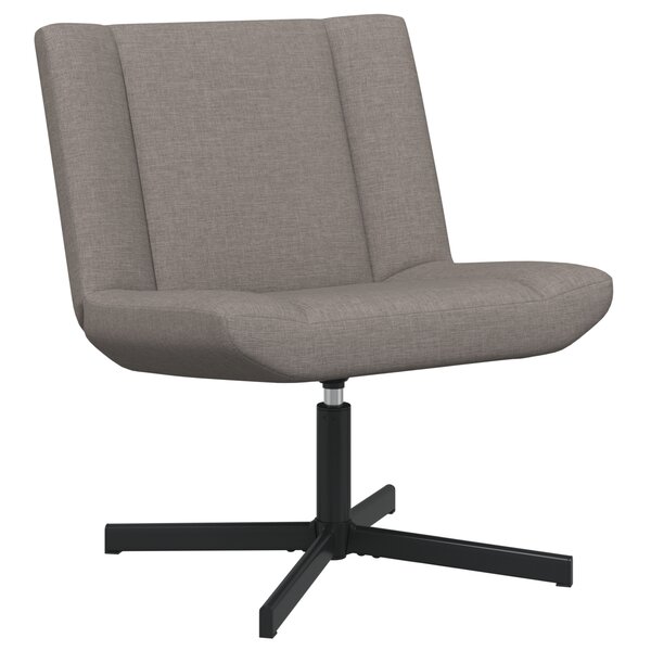 vidaXL Chaise d'appoint Taupe Tissu  Base en métal Standard Ergonomique