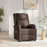 vidaXL Fauteuil de massage électrique Marron Similicuir