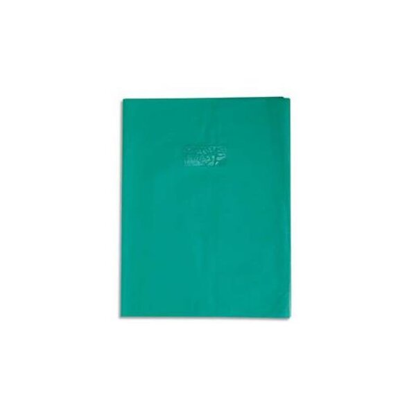 Protège-cahier Grain Cuir 20/100ème 21x29 7 vert sapin CLAIREFONTAINE