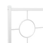 vidaXL Cadre de lit métal avec tête de lit/pied de lit blanc 140x190cm